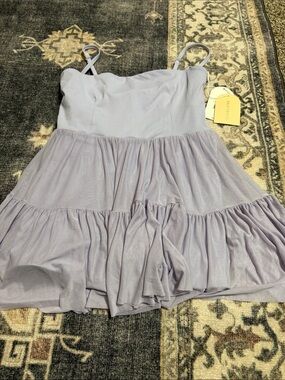 Logilates athletica Lavender Tiered Spaghetti-Strap Skort